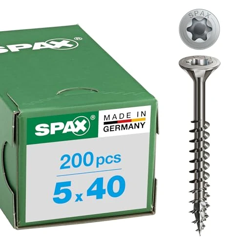 Offre limitée : SPAX Vis en acier inoxydable, 5 x 40 mm, 200 pièces, Filetage partiel, Tête fraisée, T-STAR plus T20, 4CUT, Acier inoxydable A2-0197000500403 de 31.66 € à 25.98 € (18% de remise)