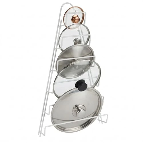 Offerta a tempo: Metaltex Kiwi 36.28.06 - Porta coperchi a 6 posti, Bianco, 23 x 7 x 42 cm - 0.00% da 12.90 € a 12.90 €