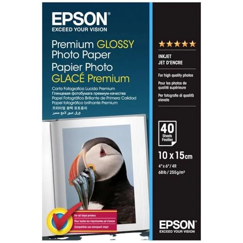 Epson Super Carta Fotografica Lucida, 40 fogli, 10 x 15 cm