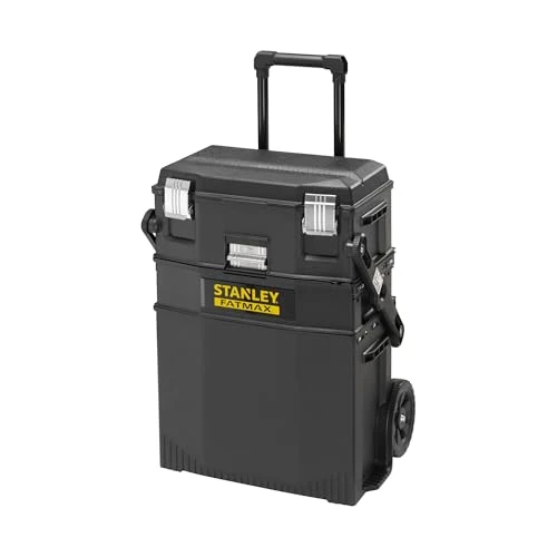 Begrenztes Angebot: Stanley FatMax Rollende Werkstatt Cantilever 1-94-210 (mit Schwerlasträder, automatische Sicherheitsverriegelung, einfahrbarer Teleskopgriff, seitliche Handgriffe, 54,9 x 73,3 x 41,3 cm) von 148.54 EUR auf 148.54 EUR (Rabatt 0%)