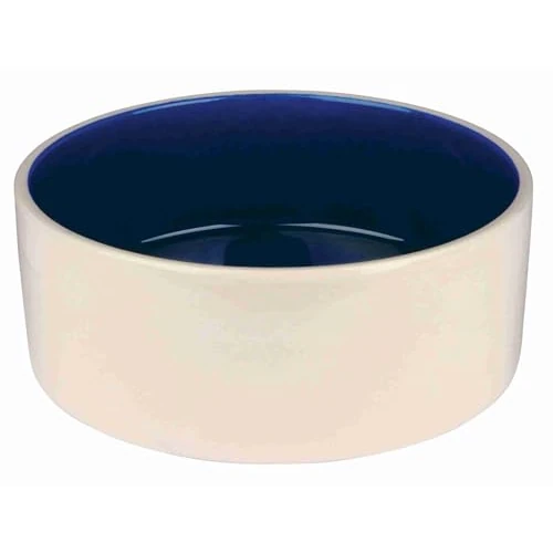 Offerta a tempo: Trixie 2452 Ciotola in Ceramica, da 2,1 Litri/Ø 23 cm, Crema/Blu - 0.00% da 16.99 € a 16.99 €