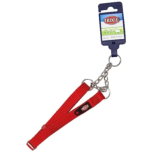 Offerta a tempo: Trixie Premium, Collare semi-strozzato per cani, Rosso, Taglia S-M, 30-40 cm/ 15 mm - 54% da 15.22 € a 6.99 €