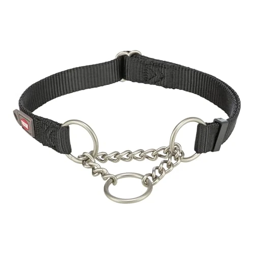 Offerta a tempo: Trixie Premium Choke Cane del Collare della Catena, M-L: 35-50 cm / 20 mm, Nero - 34% da 7.99 € a 5.29 €