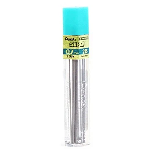 Offerta a tempo: Pentel 50 mine Super Hi-Polymer astuccio da 12 mine 0,7 mm 2B, 12 pezzi - 47% da 22.80 € a 12.18 €