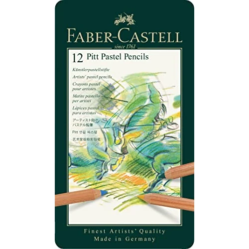 Offerta a tempo: Faber-Castell 112112 - Matita colorata PITT PASTELL, astuccio da 12 in metallo - 17% da 25.00 € a 20.83 €