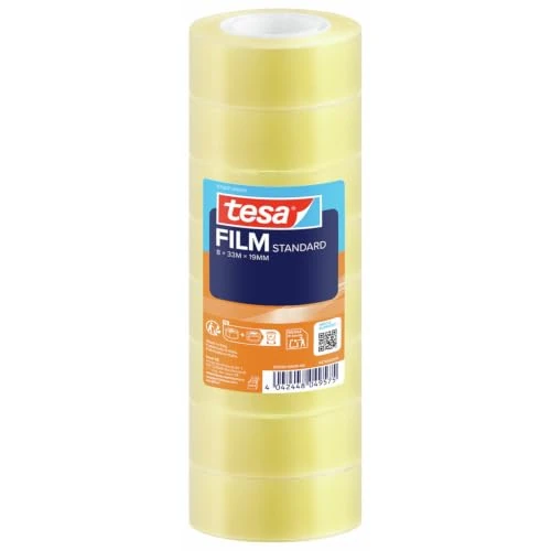 Offre limitée : tesafilm Standard - Ruban Adhésif Polyvalent pour la maison, le bureau et l'école, 33 m x 19 mm - Pack de 8 Rubans de 11.16 € à 11.16 € (0.00% de remise)