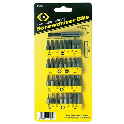 Offerta a tempo: C.K T4520 Set di inserti per cacciaviti - 33 pezzi - 45% da 20.21 € a 11.10 €