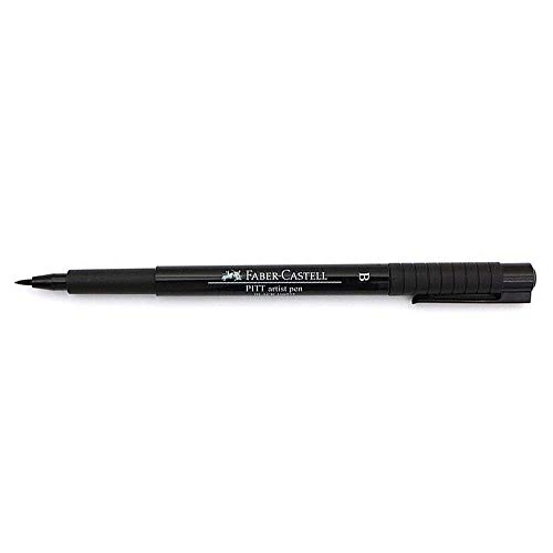 Faber-Castell Art & Graphic Pitt Artist Pen Brush India Ink, Black, Single, for Art, Craft, Drawing, Sketching, Home, School, University, Colouring