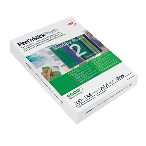 Limited-time offer: GBC Peel'N'Stick A3 2x75 Micron Gloss Laminating Pouch (Pack of 25) from $134.92 to $134.92 (save 0.00%)