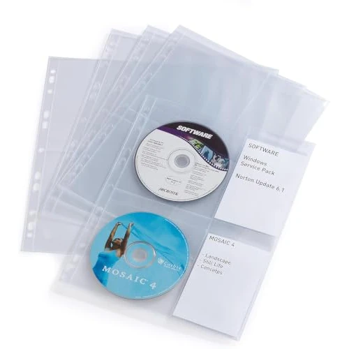Offerta a tempo: Durable 523819 - CD/DVD Cover Light M, busta per 4 CD/DVD, foratura per archiviazione, porta etichetta, trasparente, confezione da 10 pezzi - 0.00% da 11.23 € a 11.23 €
