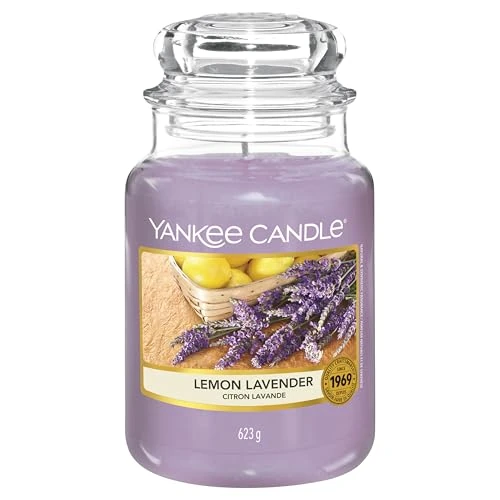 Yankee Candle-geurkaars | Lemon Lavender Large Jar | Brandduur: tot wel 150 uur