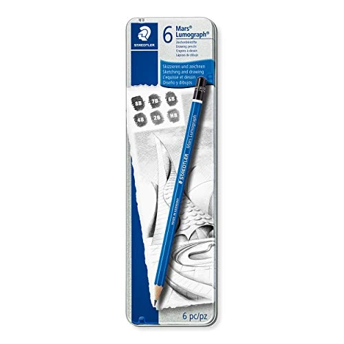 Oferta limitada: STAEDTLER Mars Lumograph 100 Lápices de dibujo – 6 uds, estuche metálico de 11.50 € a 11.50 € (ahorro 0.00%)