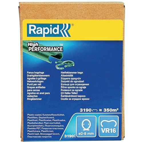 Zeitlich begrenztes Angebot: Rapid Zaun-Ringklammern VR16 grün, 3.190 Stk. für Maschendrahtzaun von 43.61 € auf 38.00 € (13% Rabatt)