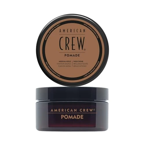 Offerta a tempo: American Crew Pomade, Cera Capelli Uomo, Tenuta Media & Finish Brillante, Flessibile & Ideale per I Capelli Ricci, 85g - 49% da 17.80 € a 8.99 €