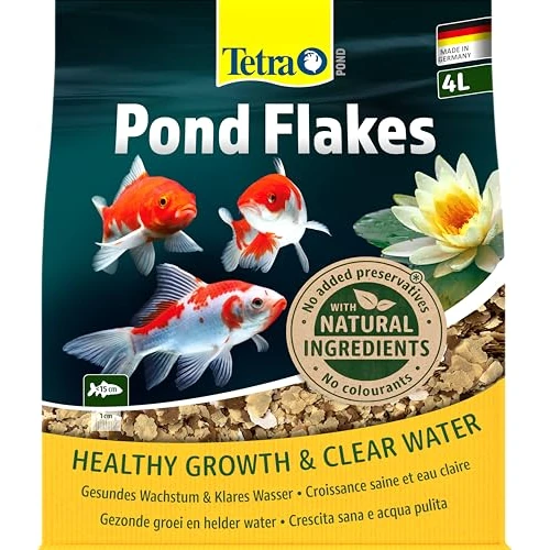 Begrenztes Angebot: Tetra Pond Flakes - Fischfutter-Flocken für kleinere und junge Teichfische, für eine abwechslungsreiche und ausgewogene Ernährung, 4 L Beutel von 8.49 EUR auf 8.49 EUR (Rabatt 0%)