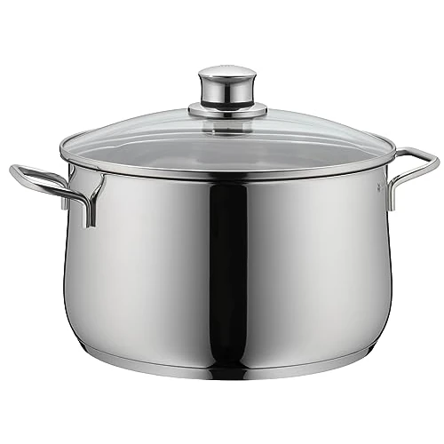 WMF Diadem Plus High Casserole with Lid, 18/10 Stainless Steel, 24 cm