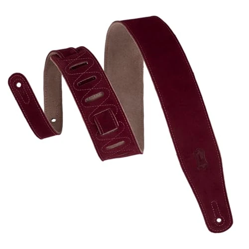 Zeitlich begrenztes Angebot: Levy's Leathers Simply Suede Series Gitarrengurt aus Wildleder | Breite 6,4 cm | Burgunderrot | (MS26-BRG) von 34.38 € auf 34.38 € (0.00% Rabatt)
