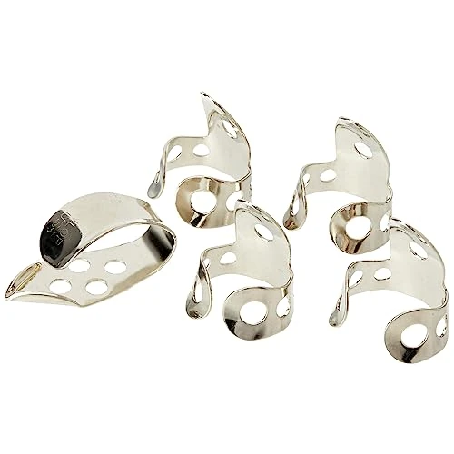 Dunlop FTP Regular Nickel Silver Tube Fingerpicks (1 Thumb & 4 Fingerpicks)