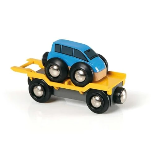 Offre limitée : BRIO World - 33577 - Wagon Transport de Voiture avec Rampe - Accessoire pour Circuit de Train en Bois - Système d'attache aimantée - Jouet pour garçons et Filles dès 3 Ans de 12.49 € à 12.49 € (0.00% de remise)