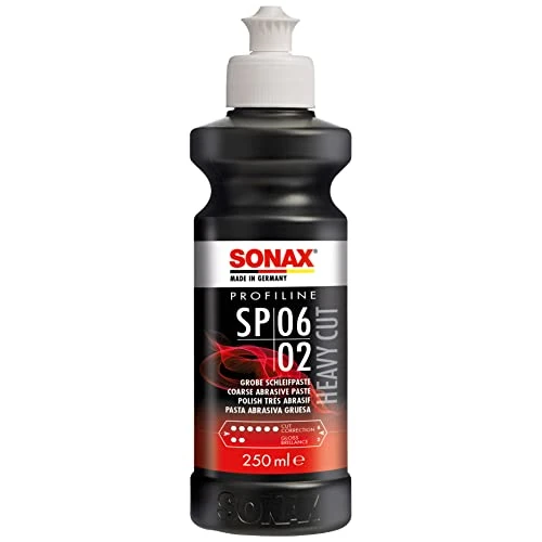 SONAX PROFILINE SP 06-02 (250 ml) - rough, highly abrasive paste for sanding down extremely weathered and scratched paint layers, Silicone-free | Item No. 03201410