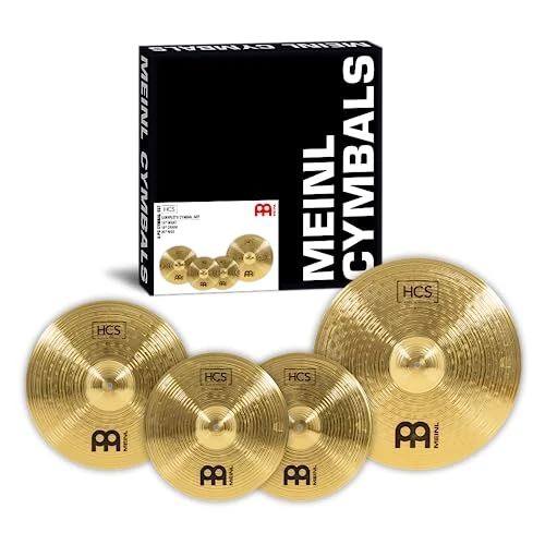 Meinl Cymbals HCS Complete zestaw perkusji (video) Box Pack z 14 calami Hihat, 16 crash, 20 kierowców (35,56-50,80 cm), mosiądz, tradycyjne wykończenie (HCS141620)