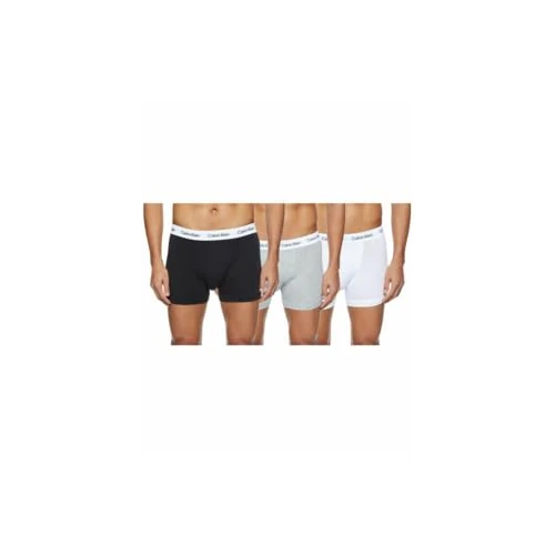 Limitiertes Angebot: Calvin Klein Herren 3er Pack Boxershorts Trunks Unterwäsche, Mehrfarbig (Black/White/Grey Heather), L von 44.90 EUR auf 26.90 EUR (Spare 40%)