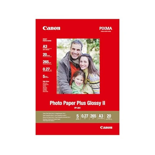 Oferta ograniczona: Canon PP-201 papier fotograficzny plus 265 g/m2 błyszczący A3 Ref 2311B020 [20 arkuszy] z 130.61 EUR na 130.61 EUR (znizka 0%)
