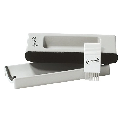 Dynavox Vaporisateur de Nettoyage en Velours avec Rembourrage en Velours et Brosse en Nylon Gris