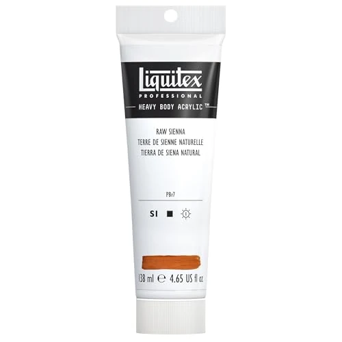 Liquitex 1047330 Professional Heavy Body Acrylfarbe in Künstlerqualität mit ausgezeichneter Lichtechtheit in buttriger Konsistenz, 138ml Tube - Siena natur