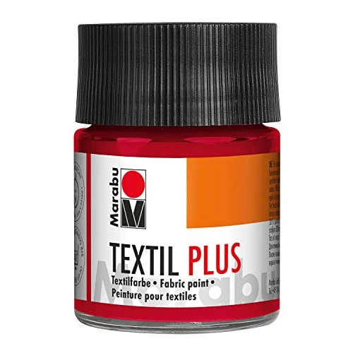 Offerta a tempo: Marabu 032 - Pittura Textil Plus Paint, 50 ml, Colore: Rosso Carmine - 0.00% da 9.59 € a 9.59 €