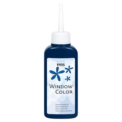 Oferta limitada: KREUL 42717 - Window Colour Azul Noche 80 ml, Pintura al Agua para Ventanas, con Superficie texturada, para Cristales, Espejos, Azulejos y Otras Superficies Lisas de 3.18 € a 3.18 € (ahorro 0.00%)