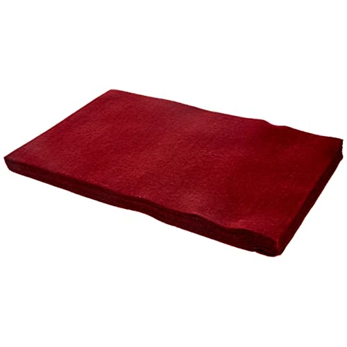 Zeitlich begrenztes Angebot: folia 520422 - Bastelfilz, mit feiner Wollqualität, 10 Blatt, 150 g/qm, 20 x 30 cm, dunkelrot, klebefleckenfreie Verarbeitung - ideal für vielfältige Bastelarbeiten von 6.49 € auf 5.68 € (12% Rabatt)