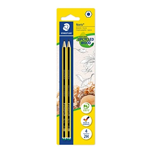 Offerta a tempo: Staedtler matite Noris, confezione da 2 matite di gradazione 2H, alta qualità e resistenza, 120-4 BK2D - 38% da 3.03 € a 1.89 €