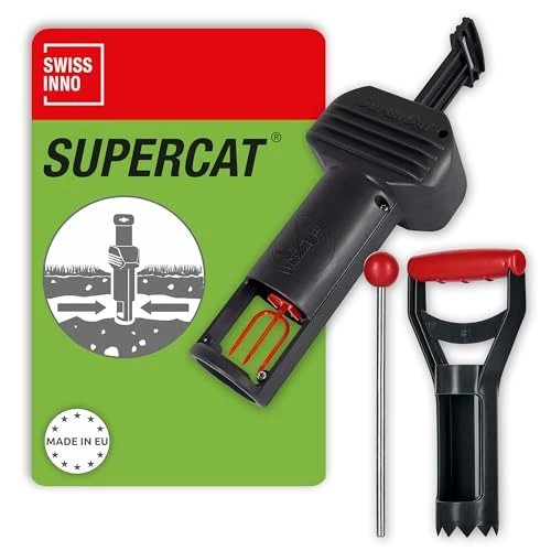 SWISSINNO Trappola per Arvicole PRO SuperCat con Set di Accessori | Trappola a Scatto Efficace Contro Topi di Campo e Arvicole, Meccanismo Brevettato, Sicura e Riutilizzabile | 1 Trappola + 1 Set