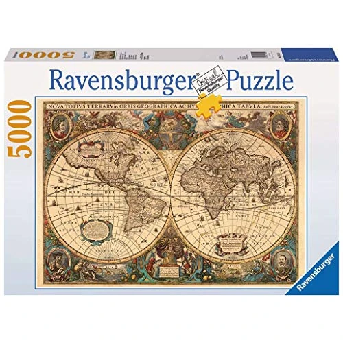 Tijdelijke aanbieding: Ravensburger puzzel Antieke wereldkaart - Legpuzzel - 5000 stukjes van 69.62 EUR naar 59.18 EUR (korting 15%)