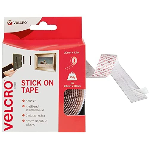 Oferta limitowana: Velcro Stick On VEL-EC60214 Taśma na Rzep, Biały, 20mm x 2.5m z 26.69 zł na 26.69 zł (oszczędź 0.00%)