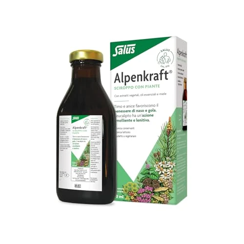 Offerta a tempo: Salus Alpenkraft - Sciroppo a base di erbe e oli essenziali per il benessere di naso e gola - 250ml - 29% da 16.20 € a 11.57 €