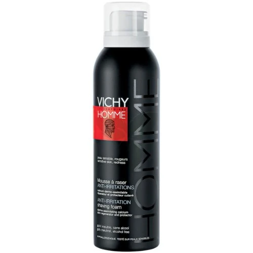 Vichy Homme Sensi Shave Rasiergel, Für eine glatte, nicht reizende Rasur, Feuchtigkeitsspendend, Gegen Hautirritationen und Rötungen nach der Rasur, 150 ml