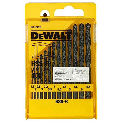 Dewalt Dewdt5912Qz-Tb Zestaw Wiertel, Wielokolorowy, 13 Sztuk