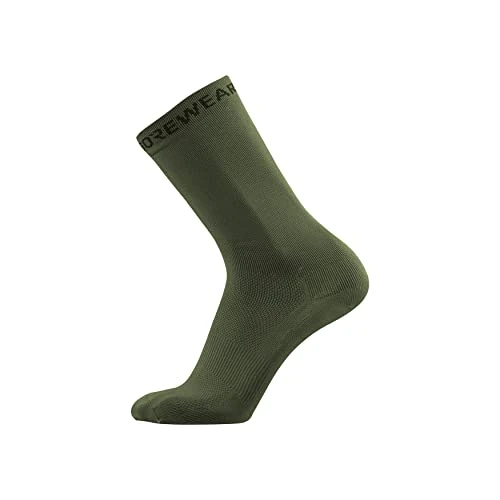 GORE WEAR Essential Socks, Calze Unisex - Adulto, Verde Utilitario, 47-49