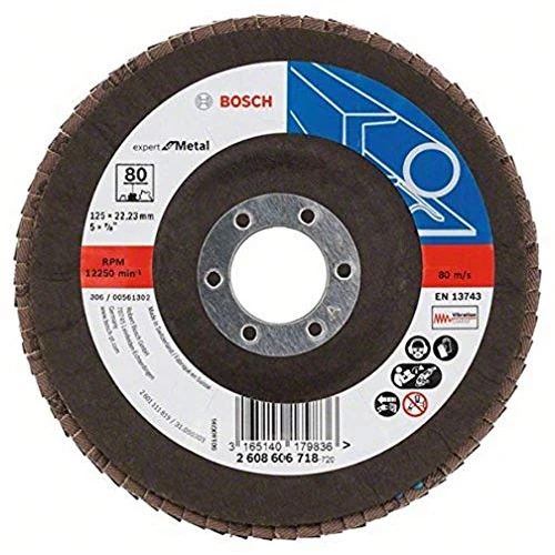 Offre limitée : Bosch Accessories Plateau à Lamelles X551, 80 Grain, 15 à 25° Angle, 12250 tr/min, Support en Fibre de Verre, 125mm, Grey de 14.05 € à 14.05 € (0.00% de remise)