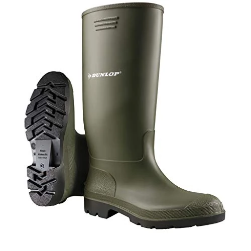 Oferta limitowana: Dunlop Pricemastor – Uniseks kalosze, wodoodporne, odporne na działanie chemikaliów, lekkie i posiadające certyfikat CE – wytrzymałe z gumy PVC do pracy i rekreacji – zielone/czarne – rozmiary 43 z 44.45 zł na 44.45 zł (oszczędź 0.00%)
