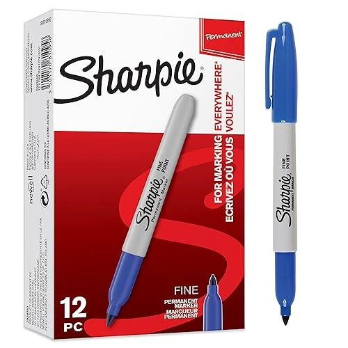 Offerta a tempo: Sharpie pennarelli indelebili | punta fine | blu | 12 pezzi - 63% da 31.08 € a 11.45 €