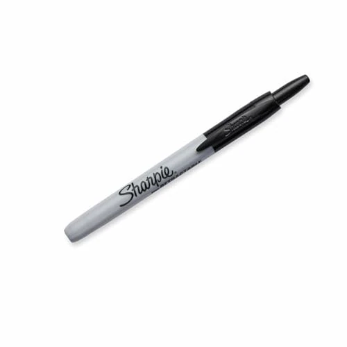 Sharpie Pennarello indelebile con punta retrattile | punta fine | nero | 21 pezzi