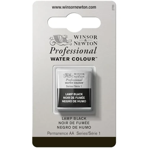 Zeitlich begrenztes Angebot: Winsor & Newton 0101337 Professional Aquarellfarbe, lebendige Wasserfarben in Künstlerqualität, hohe Farbbrillanz & Leuchtkraft, lichtecht, Archivqualität, 1/2 Napf - Lampenschwarz von 36.50 € auf 7.50 € (79.45% Rabatt)