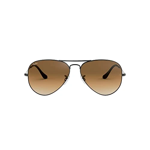 Ray-Ban Aviator Classic Rb3025 Zonnebril voor volwassenen, uniseks, Grau (Grau 004/51, Gläser: Kristall Braun Verlauf), 58 mm