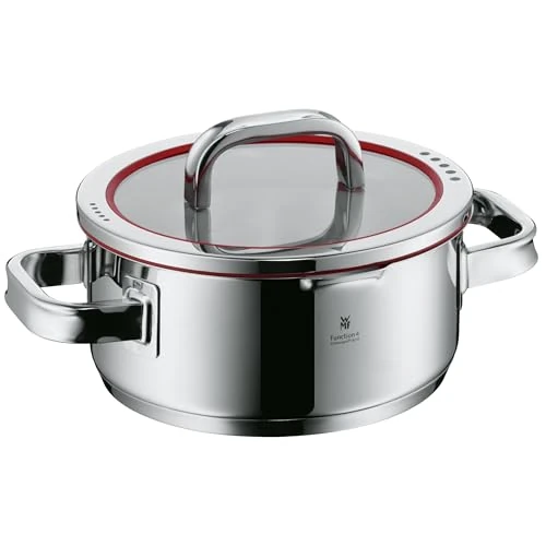 Offerta a tempo: WMF Function 4 Pentola piccola 20 cm, coperchio in vetro, pentola a induzione 2,5 l, acciaio inox Cromargan lucido, 4 funzioni di versamento, scala interna, rosso - 0.00% da 140.81 € a 140.81 €