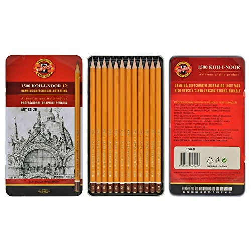 Limited-time offer: KOH-I-NOOR 1502012008PL Art Soft Grades 8B-2H (Set), (Yellow Casing) from 13.30 GBP to 13.30 GBP (save 0%)