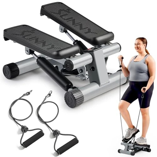 Oferta limitada: Sunny Health & Fitness Mini Stepper, Equipo de Ejercicio de Escalera con Bandas de Resistencia y Monitor LCD, Máquina de Fitness Air Climber para Entrenamiento en Casa - NO. 012-S de 77.95 EUR a 77.95 EUR (ahorro 0%)