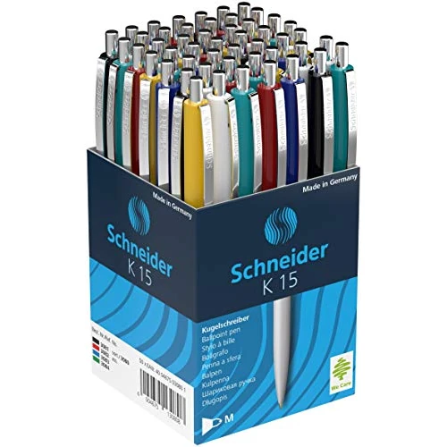 Tijdelijke aanbieding: Schneider 3080 K 15 balpennen (onuitwisbare vulling - lijndikte M, schrijfkleur: blauw) 50 stuks gesorteerd van 11.69 € naar 11.69 € (0.00% korting)